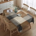 thumbnail image 3 of Brown and Grey Abstract Art Artwork Rectangle Tablecloth 60"x84",Waterproof Polyester Rectangle Table Cloth, Wipeable Spillproof Polyester Tablecloth for Dining, Camping, Indoor and Outdoor, 3 of 5