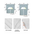 thumbnail image 5 of Blue Moroccan Swag Curtains for Living Room/Bedroom Windows, Retro Country Geometric Quatrefoil Plaid Kitchen Curtains and Valances Set 36 Inch Length, Light Filtering Swags Valance Curtain Panels, 5 of 5