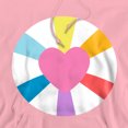 thumbnail image 2 of Care Bears: Unlock the Magic Hopeful Heart Bear Belly Adult Pull-Over Hoodie, Pink, X-Large, 2 of 4
