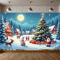 thumbnail image 6 of Festive Snowman Christmas Banner Holiday Decoration Winter Backdrop for Party Celebration Home Decor Photography, 6 of 8