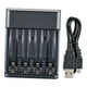 thumbnail image 1 of Carga rápida de batería USB, 4 ranuras, ranura independiente, indicador de , rápido, compacto, gran corriente, compatible, 1 of 9