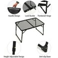 thumbnail image 2 of Camping Folding Table Picnic Table Foldable Beach Table Mesh Grill Table, 2 of 7