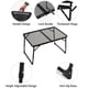 thumbnail image 2 of Mesa plegable para acampar, mesa de picnic al aire libre, mesa plegable para playa, mesa de parrilla superior de malla, 2 of 8
