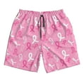 thumbnail image 5 of Goofa Breast Cancer Awareness (3) Printed Mens Swim Trunks Summer Quick Dry Short Beach Swimwear Bathing Suits-Large, 5 of 9
