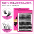 thumbnail image 2 of Extensiones de pestañas individuales Lash Clusters Fluffy VEYESBEAUTY, 2 of 6