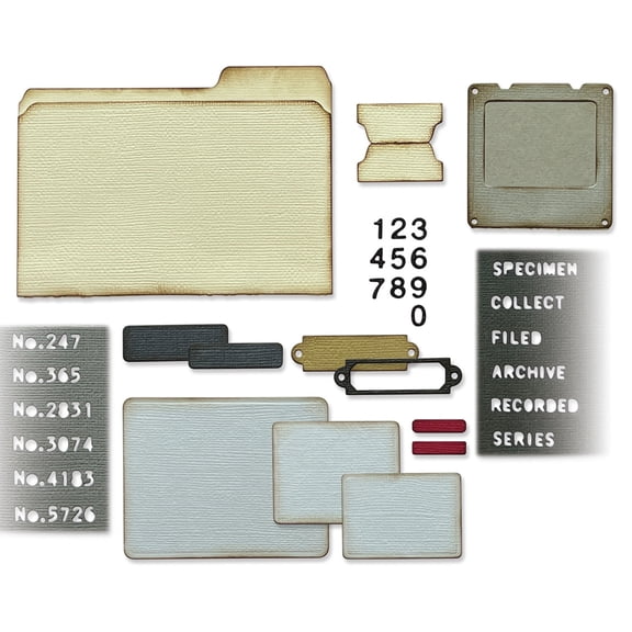 Sizzix Thinlits Dies By Tim Holtz 54/Pkg-Specimen - 665930