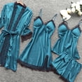 thumbnail image 3 of Lingerie Femmes Robe en Dentelle de Soie Robe Babydoll Vêtements de Nuit Pyjamas Ensemble, 3 of 5