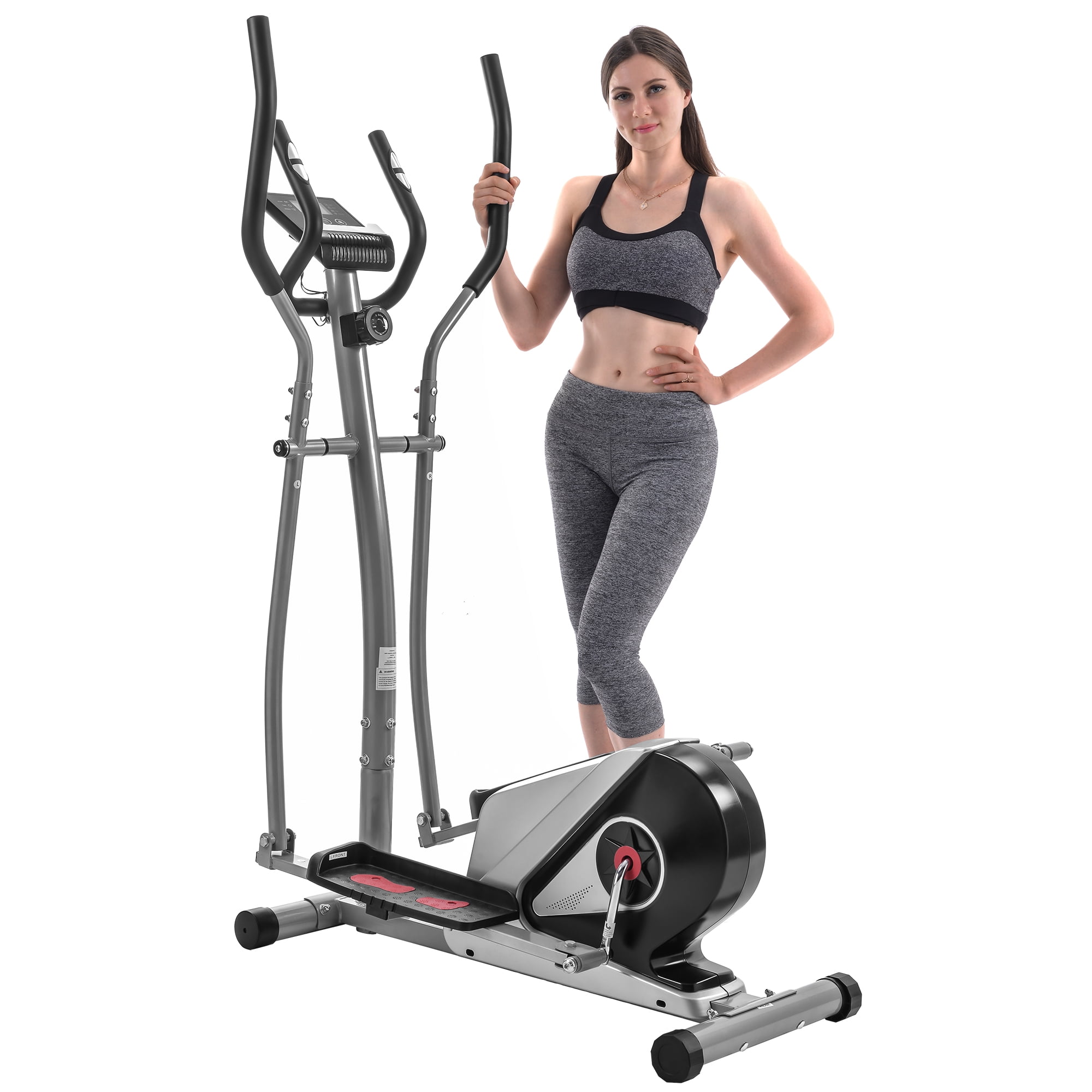 Euroco Smooth Quiet Driven Elliptical Trainer with Heart Rate