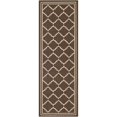 thumbnail image 1 of Safavieh Courtyard Chocolate Indoor Outdoor Rug - Runner 2'3" x 10', 1 of 4