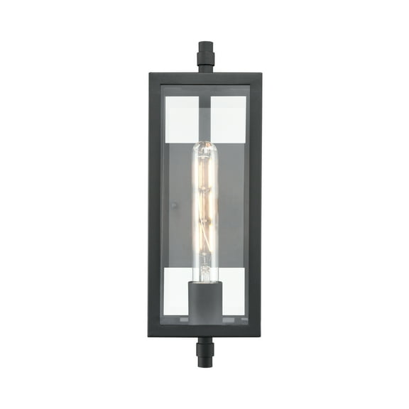 Millennium Lighting Messi 1 Light Outdoor Wall Sconce in Textured Black 14 Inch