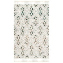 SAFAVIEH Natura Yamashita Geometric Area Rug, Ivory/Emerald, 8' x 10'