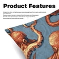 thumbnail image 2 of Octopus Elegant Velvet Bed Pillow Covers Set - Decorative Pillows with Unique Patterns, Chair Pillow Covers - 16x16, 18x18, 20x20 inches for Any Occasion - Set of 2 Items, 2 of 6