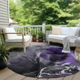 thumbnail image 6 of Addison Rugs Chantille Indoor/Outdoor Contemporary Watercolors Purple Washable Round Rug, 8' x 8', 6 of 6