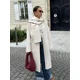thumbnail image 5 of Abrigo largo de lana de botonadura única para mujer, chaqueta de manga larga con bolsillos y bufanda, elegante, a la moda, para otoño, 2024, 5 of 5