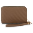 thumbnail image 5 of Daisy Fuentes Diagonally Quilted Compact Wallet for Women, Mocha, 5 of 7
