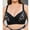 Black, variant on Wireless Bra for Women, Leopard Print Front Closure, ABCDEFG Cup Sizes, Side Support for Full Coverage and Lift
