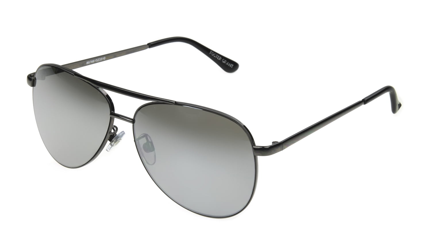 2 pr Lot Foster Grant Gunmetal Aviator Stylize Sunglasses  w/ straps MSRP:$26 