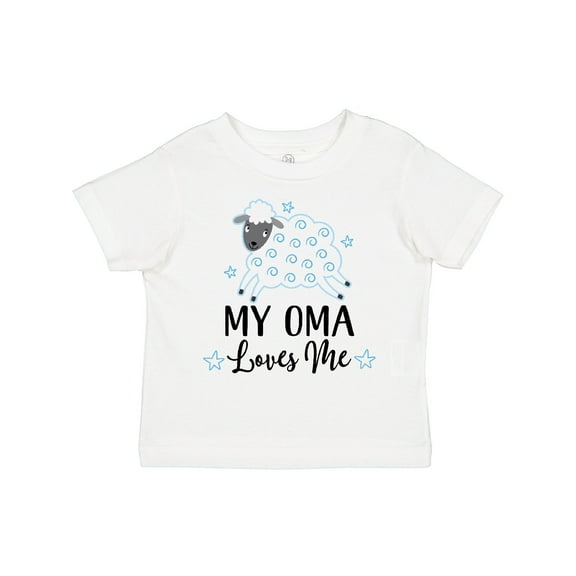 Inktastic My Oma Loves Me Baby Lamb Boys or Girls Toddler T-Shirt