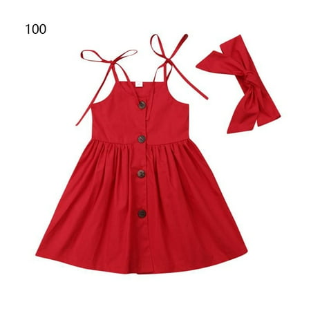 

ELENXS Dress Baby Girl Sleeveless Summer Dress Outfits Infant Party