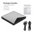 thumbnail image 3 of Lecteur DVD Enregistrement Externe Aluminium Optique USB 3.0 CD DVD +/-RW Brûleur Réécrivain pour Ordinateur Portable PC Support Windows MacOS, 3 of 10