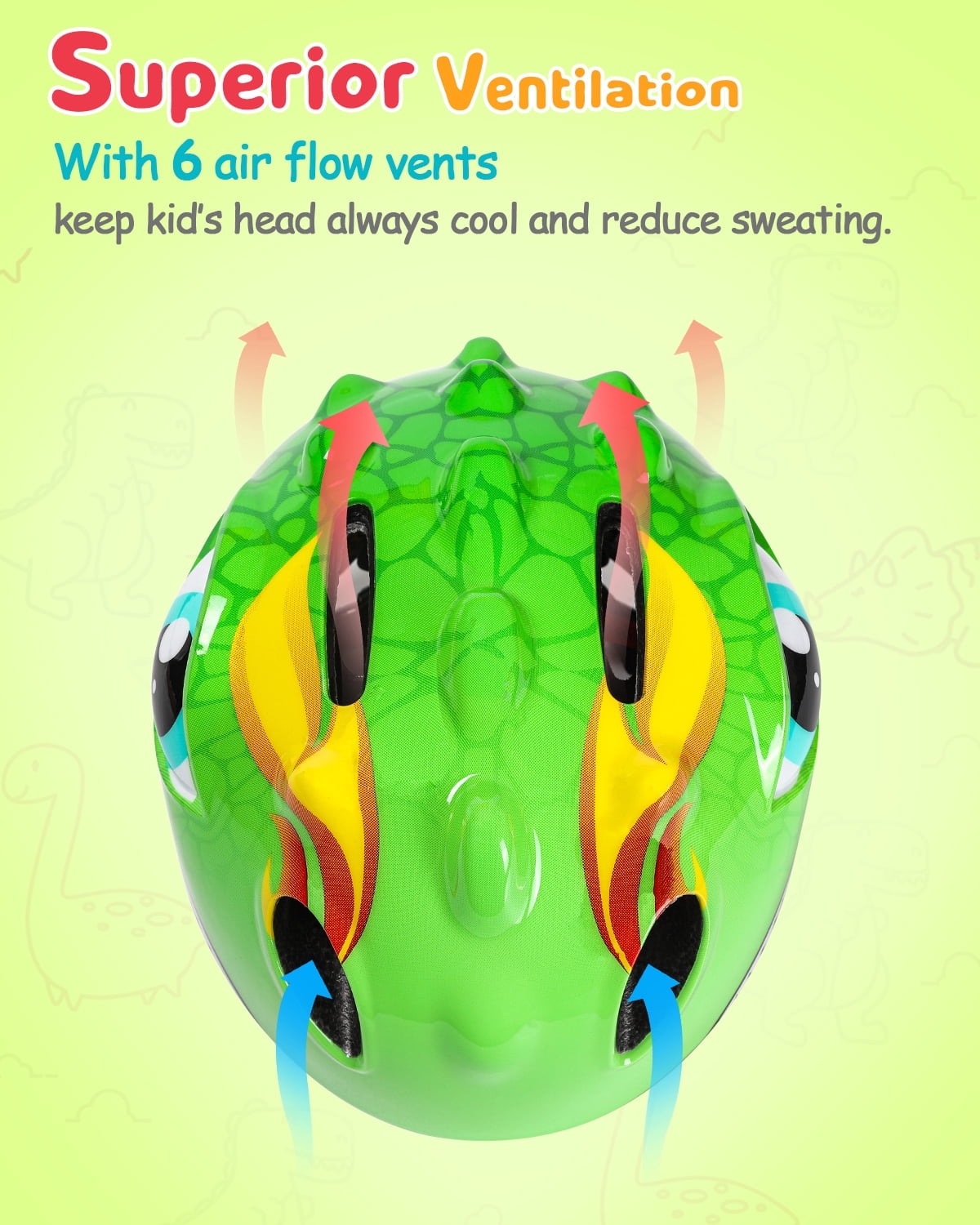 VICTGOAL Kids Bike Helmet Lightweight 3D Safety Helmet for Boys & Girls, Fits 50–54cm, for Cycling, Scooter, Skating