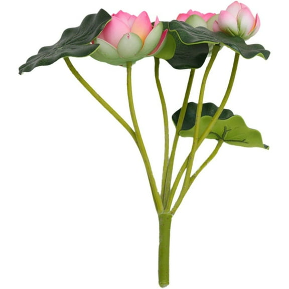 Hzzsbu Artificial Bouquet, 1.1pc Bendable Fake Water Silk Flowers for Home Temple Decor