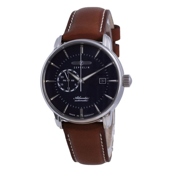 Zeppelin Atlantic Blue Dial Leather Automatic 8470-3 84703 Men's Watch
