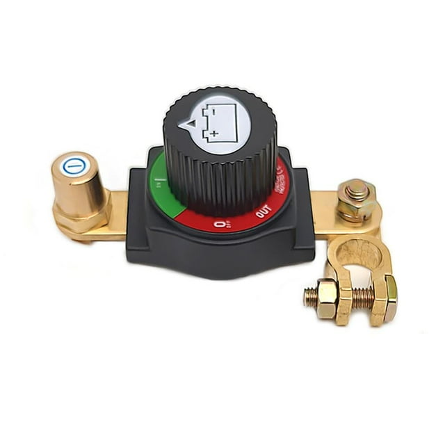 Battery Cut Off Switch, ON-OFF Operation, 250 Amps, 12-48 Volts, Brass Terminals, ABS Plastic Housing, Direct Fit & Long-Lasting