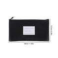 thumbnail image 2 of PAMINGONO 6Pcs Black Waterproof Cash Pouch Zipper Design for Travel Bank Use and Secure Money Storage, 2 of 6