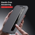 thumbnail image 2 of Kryonix for Samsung Galaxy S26 Ultra Smart Wallet Phone Case, Protective Cover with Smart Small Screen View, Finger Tap Control, Slim Design, Card Holder Pocket, PU Leather Flip Cover, Gray, 2 of 8