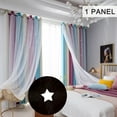 thumbnail image 3 of Mistaha Decdeal 1PCS Star Curtains Hollow Style Sheer Colorful Double Layer Star Window Curtains for, 3 of 8