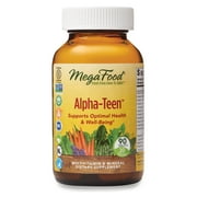Angle View: MegaFood - Alpha-Teen, Multivitamin Designed to Support Teenage Boys and Girls' Development, Growth, Bones, Teeth, Immunity, Mood, and Energy, Vegetarian, Gluten-Free, Non-GMO, 90 Tablets