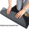 thumbnail image 3 of Black White Gold Marble Pattern Hot Yoga Mat Towel Non Slip for Hot Yoga - Quick-Drying Yoga Mat Cover with 4 Corner Pockets with Travel Bag - Hot Yoga Towel Non Slip 74"x26", 3 of 6