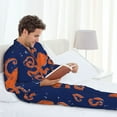thumbnail image 6 of Cauagu Octopus Print Men's Long-Sleeve Pajama Set,Soft Button-Front 2Pjs for Men Long Sleeve Men’s Sleepwear-XX-Large, 6 of 7