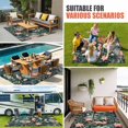 thumbnail image 4 of Seahorse Outdoor Rug for Patio/Deck/Porch, Non-Slip Large Area Rug 5 x 7 Ft, Ocean Starfish Summer Seagrass Retro Coastal Indoor Outdoor Rugs Washable Area Rugs, Reversible Camping Rug Carpet Runner, 4 of 8