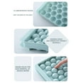 thumbnail image 2 of Ice Cube Tray with Lid BPA Free 3 Pack (99 1.1'' Balls) Small Ice Ball Maker Mold, Ice Tray with Cover Easy-Release Round Sphere Ball Ice Cube Mold Stackable Nugget Ice Mold-Tray Blue, 2 of 7