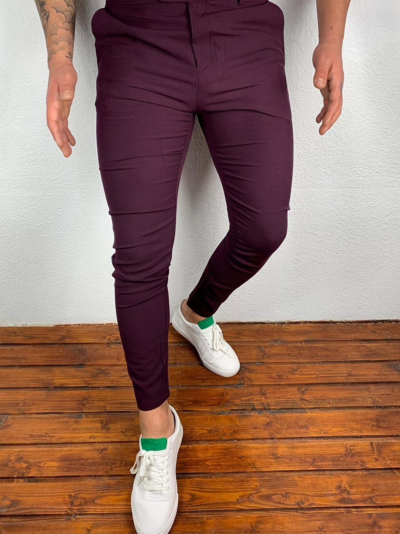 New Men's Casual Slim Fit Pants Walmart.com
