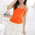 thumbnail image 3 of Gubotare Crop Tops for Girls Girls Dance Tank Tops Racerback Camisole Undershirts Spaghetti Strap Camis Dance Clothes Tank Tops for Girls,Orange 2-3 Years(110CM), 3 of 3