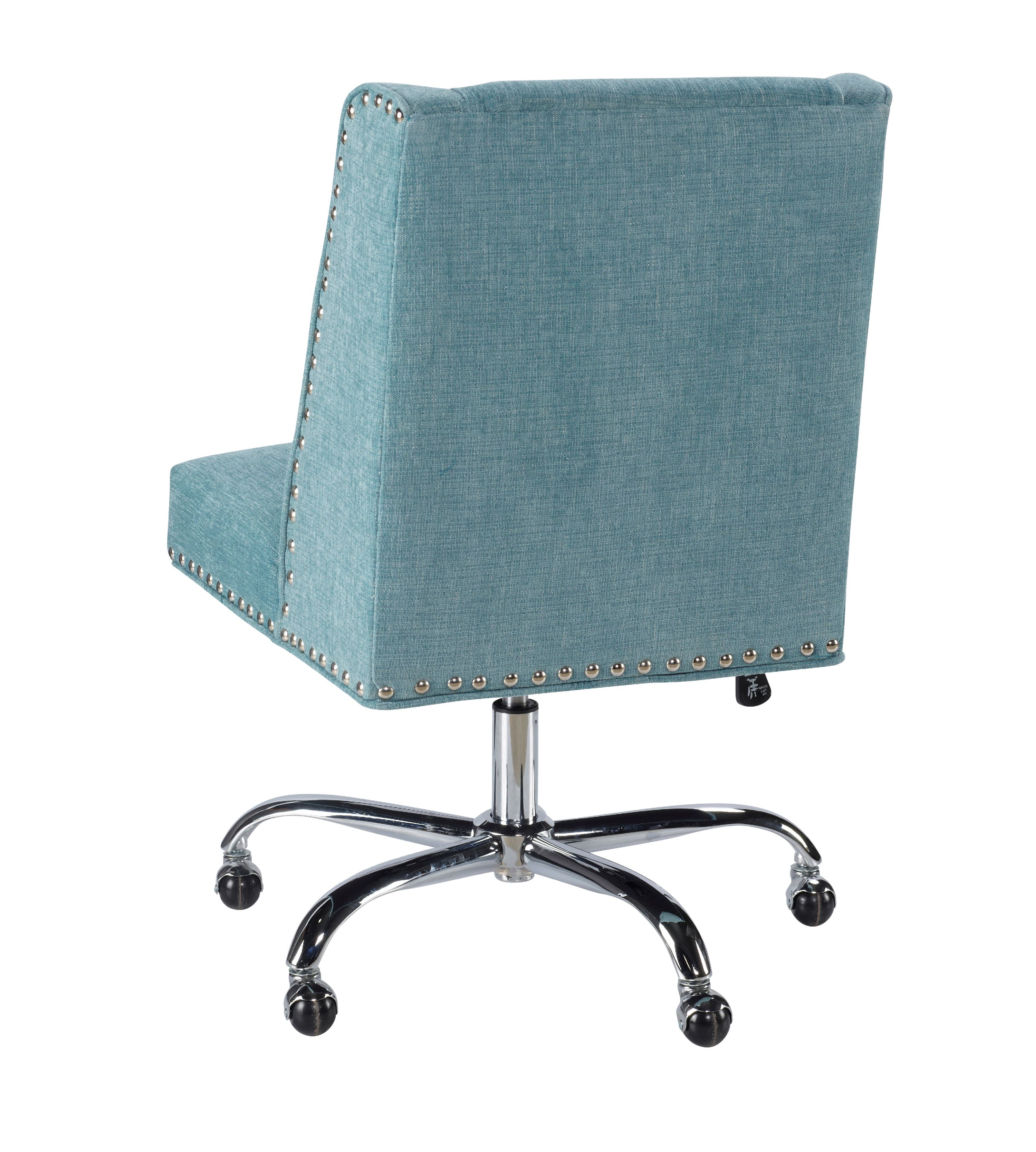 Linon Draper Office Chair, Multiple Colors and Base Options