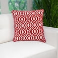 thumbnail image 5 of Parkland Collection Altia Red and White Decorative Throw Pillow, 20 x 20 Cotton Square Pillow, 5 of 7