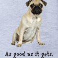 thumbnail image 2 of CafePress - FIN Fawn Pug Good - Cute Infant Baby Football Bodysuit, 2 of 3