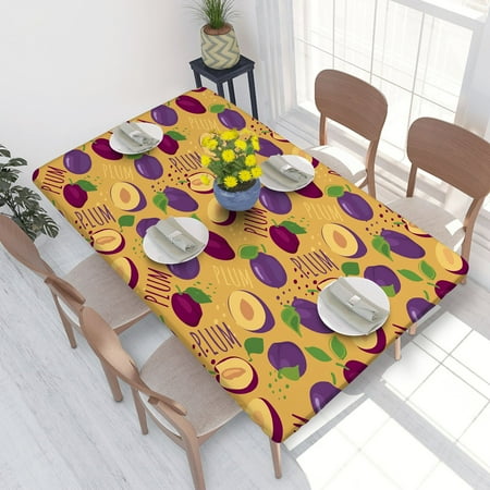 

Elastic Edge Fitted Tablecloth Fresh Delicious Fruit for Rectangle Table 4 FT 30 X 48 Inch