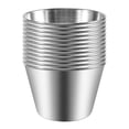thumbnail image 2 of Paquete de 12 - Tazas Salsa Condimentos Acero Inoxidable Cepillado Premium Ollas para Salsas LíQuidas 2.5Oz 70Ml, 2 of 5