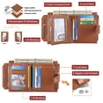 thumbnail image 2 of GAEKEAO Wallet for Women RFID Blocking Vegan Leather Bifold Card Holder Compact Zipper Pocket Wallets with 4 ID Windows, 2 of 8