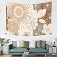 thumbnail image 2 of Boho Tapestry Wall Hanging – Floral Garden Tapestry for Bedroom, Living Room & Outdoor Decor, Peach Skin Fabric Hippie Mandala Tapestry, Large Polyester Wall Art, 2 of 6
