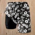 thumbnail image 2 of DHFJKG 2 In 1 Mens Swim Trunks Hawaiian Athletic Swimsuits Drawstring Shorts Tropical Printed Summer Bathing Suit Bottoms With Pockets, 2 of 4