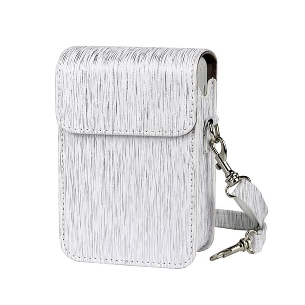 Reemplazo del protector del estuche de viaje de cuero PU de estilo retro para mini cámara Liplay con correa para el hombro, blanco 1 sidaley EL2133-01B