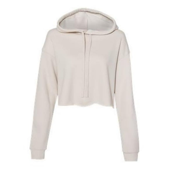 Bella Plus Canvas B53105055 Womens Cropped Fleece Hoodie&#44; Heather Dust - Large