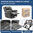 thumbnail image 5 of Power Lift Recliner Chair for Elderly with Massage and Heat, Leathaire Electric Recliner Chair with Rivet Decoration, 2 Remote Controls, Side Pockets & USB Ports (Grey), 5 of 7