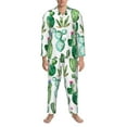 thumbnail image 3 of Disketp Cactus Plants1 for Pajamas Set Long Sleeve Sleepwear Mens Button Down Nightwear Pj Sets-Large, 3 of 7